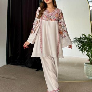 Pastel Silk Printed Co ord Set